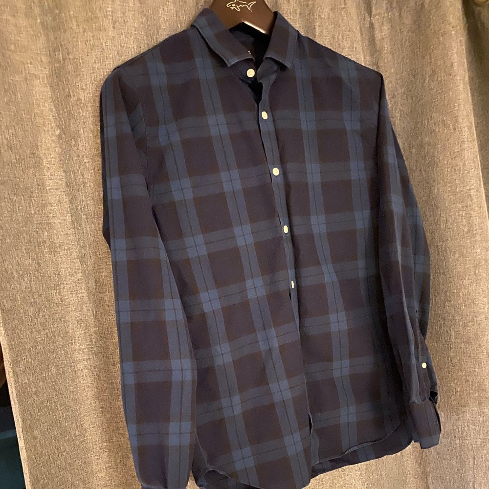 Bonobos Men’s Slim Fit Navy Check Button Down